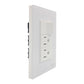 Placa Armada Cristal Con 1 Apagador Sencillo Y 2 Contactos de 1 Modulo Blanco Igoto
