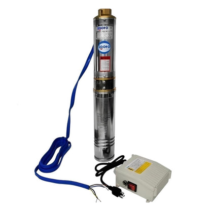 BOMBA SUMERGIBLE TIPO BALA 1.5 HP 1.1W 220V IGOTO