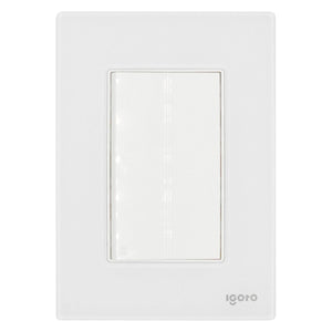 Placa Armada Cristal Con 1 Apagador Escalera De 3 Modulos Blanco Igoto IGOTO Ferreabasto