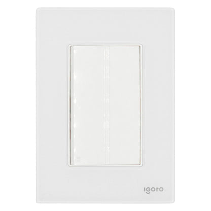 Placa Armada Cristal Con 1 Apagador Escalera De 3 Modulos Blanco Igoto IGOTO Ferreabasto