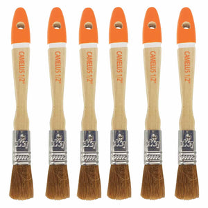 6 Pzs Brocha Camelus Pelo Extra Fino Barniz Acuarela 1/2" Ferreabasto Ferreabasto