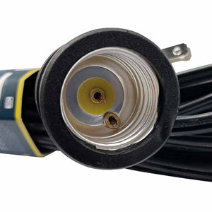 Extensión Electrica Con Socket Para Foco 8m Negro Interior
