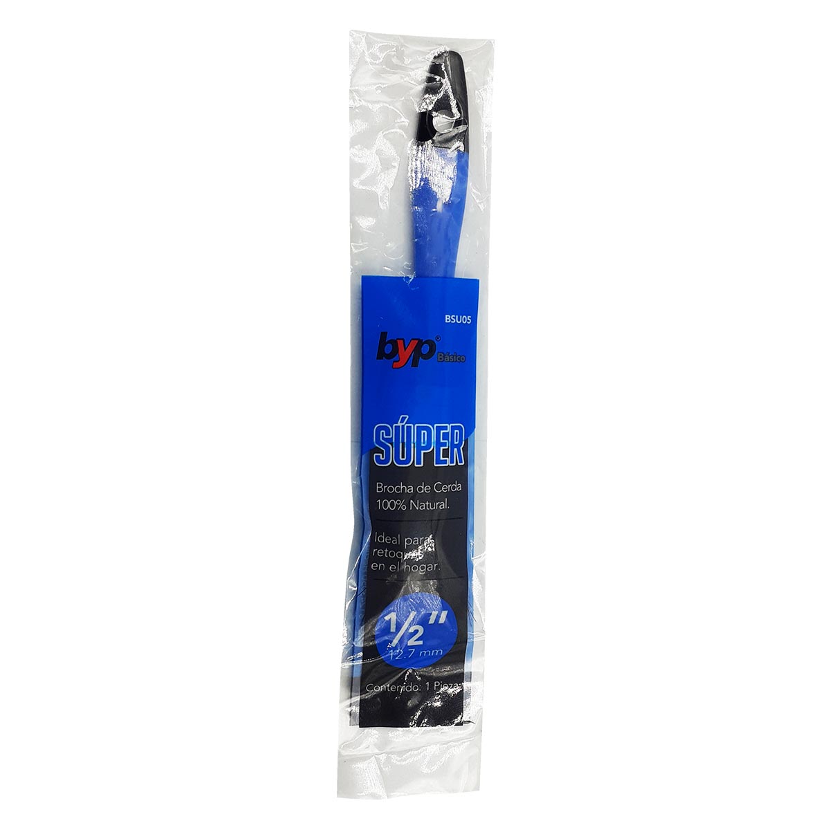 Brocha La Super 1/2 Pulg Cerda Natural BYP Mango Ligero 12Pz Ferreabasto Ferreabasto
