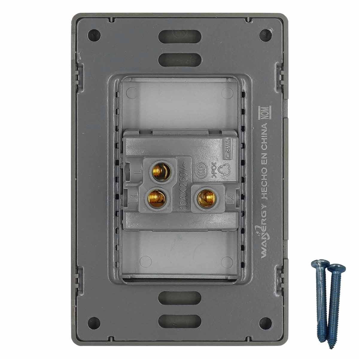 Placa Armada Con 1 Apagador Escalera De 3 Modulos Acero Inox