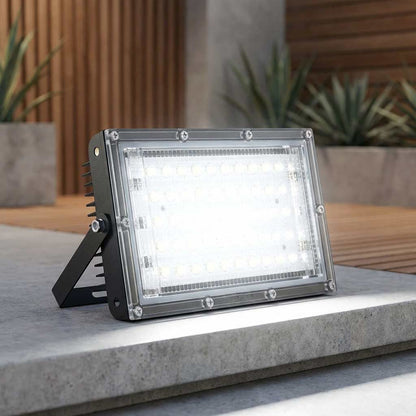 Lampara Reflector Led 50W Ultra Slim Exterior Negro