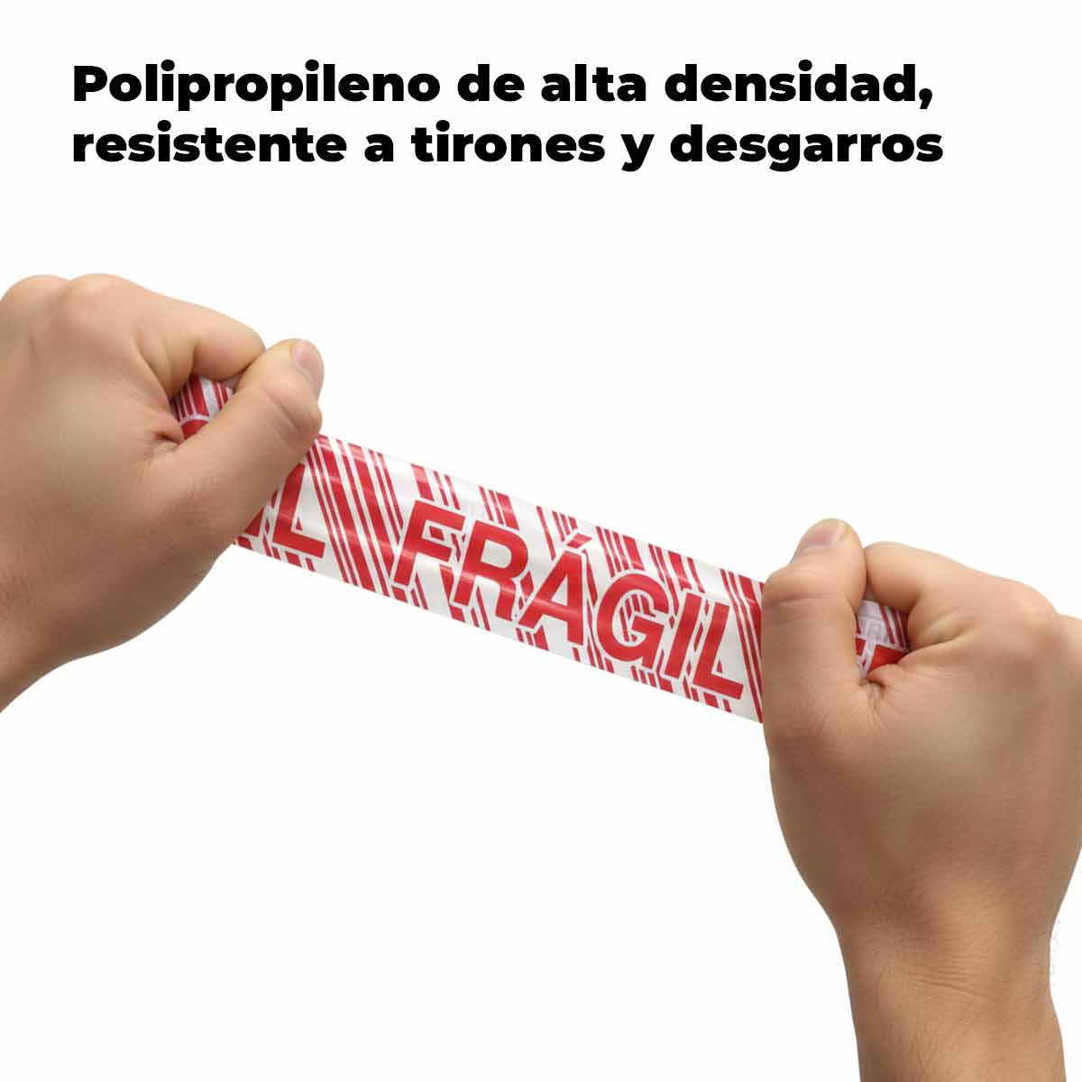 Cinta Empaque Leyenda Frágil Diagonal Letras Rojas 48mm x 150m NAVITEK Ferreabasto
