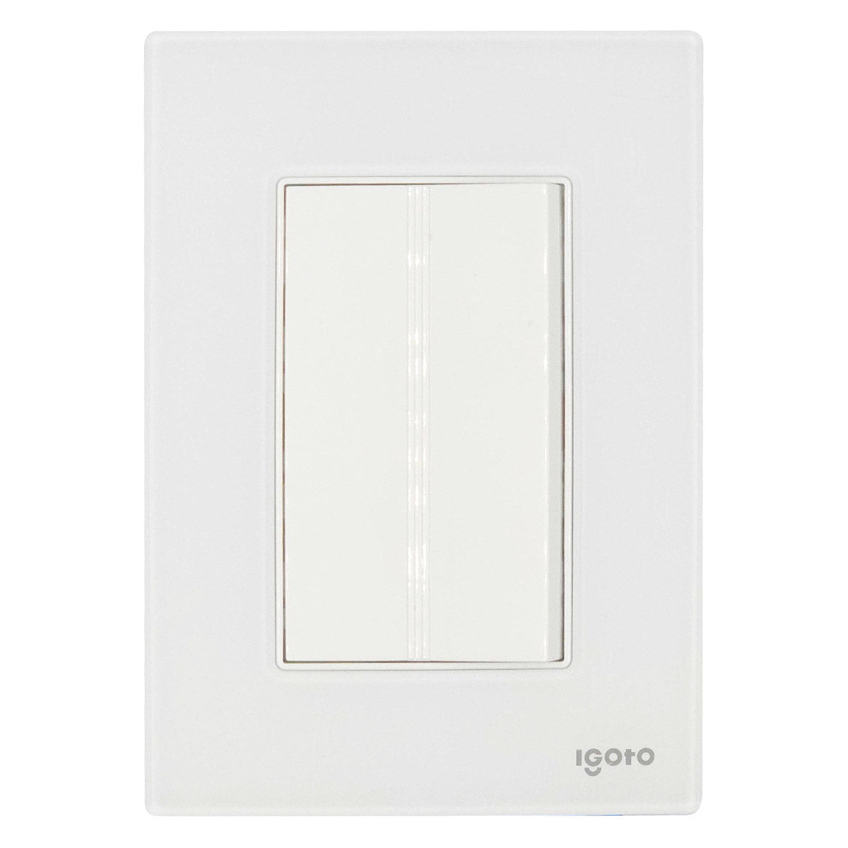 Placa Armada Cristal Con 1 Apagador Sencillo de 3 Modulos Blanco Igoto IGOTO Ferreabasto