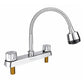 Mezcladora Para Fregadero Grifo Cuello Flexible Cromado