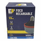 Foco Led Recargable 15W Luz Fria 6500K 1000lm Emergencia