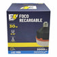 Foco Led Recargable 30W Luz Fria 6500K 2000lm Emergencia