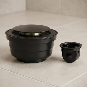 Coladera Universal Push Con Check Antiolores Negro