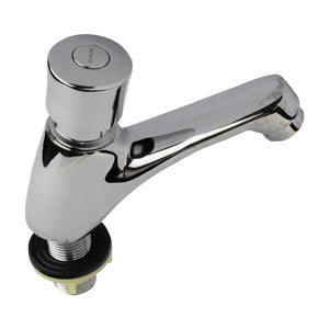 Llave Individual Para Lavabo Temporizadora Cromado 1/2 Pulg