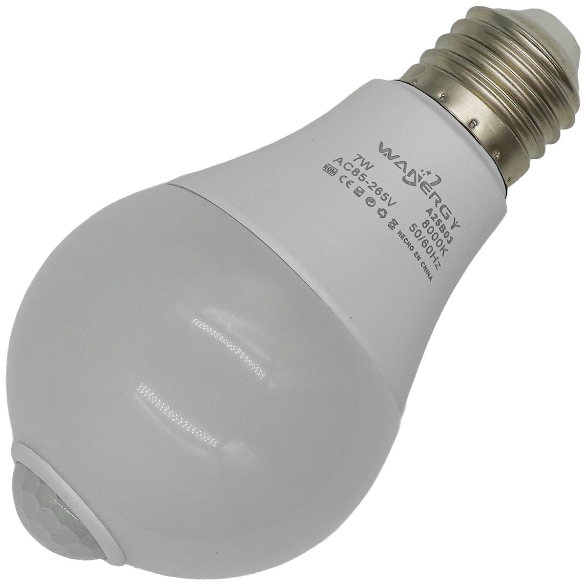 Foco Led Ahorrador Con Sensor De Movimiento 7W Blanco Frío