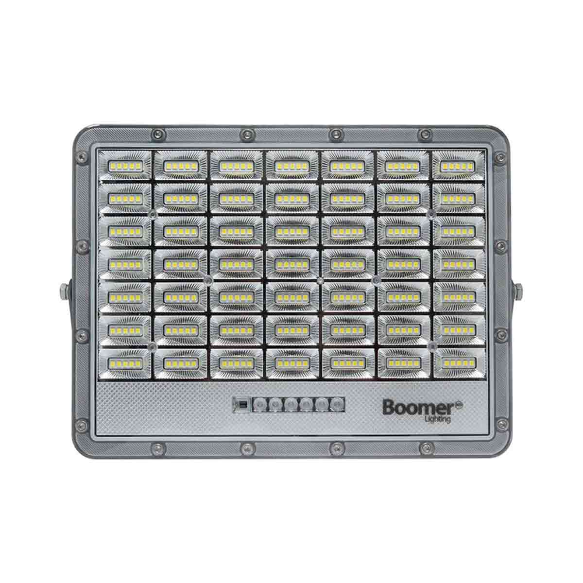 Reflector Led Solar Exterior 100W 6500K Luz Fria Negro