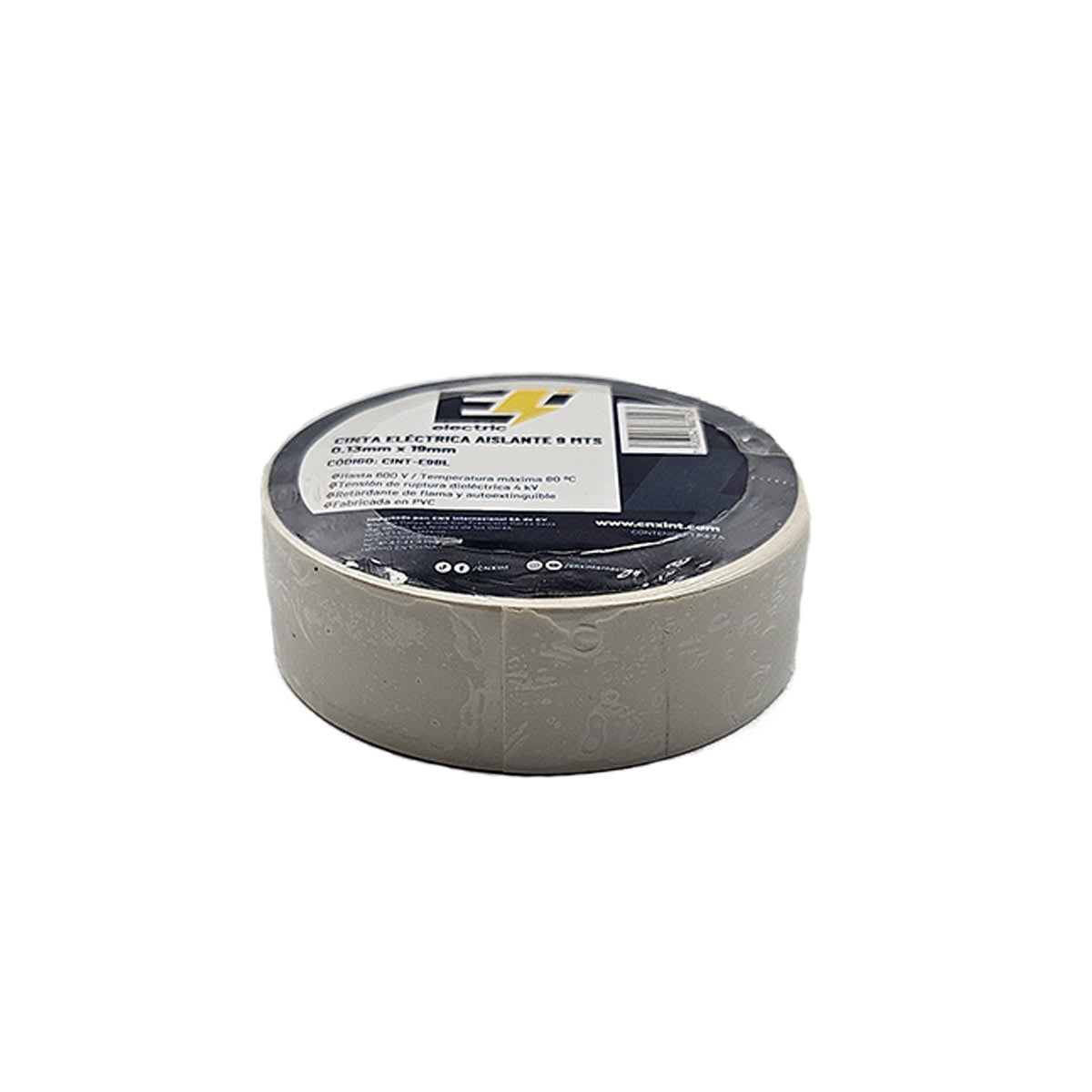 8 Pzs Cinta Aislante Electrica 9 Mts .13MM x 19MM Blanco CNX Ferreabasto Ferreabasto