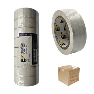 8 Pzs Cinta Aislante Electrica 9 Mts .13MM x 19MM Blanco CNX Ferreabasto Ferreabasto