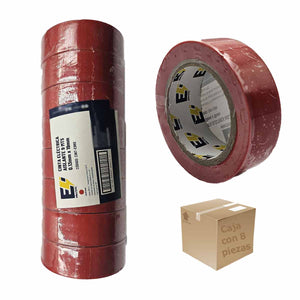 8 Pzs Cinta Aislante Electrica 9 Mts .13MM x 19MM Rojo CNX Ferreabasto Ferreabasto