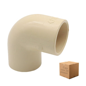20 Pzs Codo De 90° Cpvc De 1 1/4 Pulgadas Color Crema CNX Ferreabasto