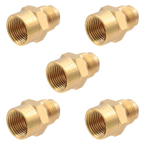5 Pzs Niple Campana Conexion De Laton Para Gas 3/8" X 3/8" Ferreabasto Ferreabasto