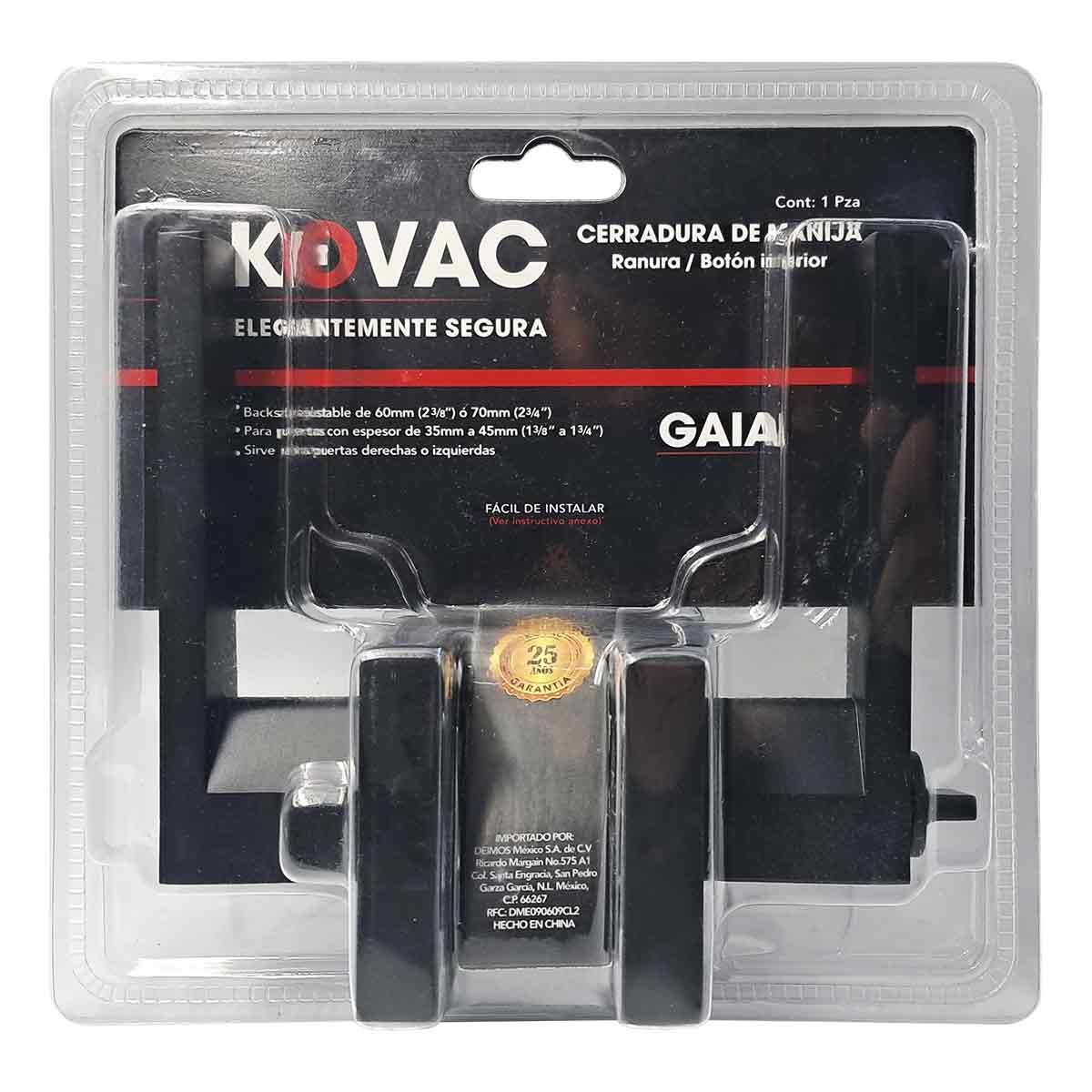 Cerradura Chapa Manija Cuadrada Para Baño C/ Ranura Botón Negro