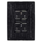 Placa Armada Cristal Con 2 Apagadores Escalera de 1.5 Modulos Negro Igoto IGOTO Ferreabasto