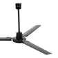 Ventilador De Techo 56 Pulg 70W Industrial Metalico Negro Igoto