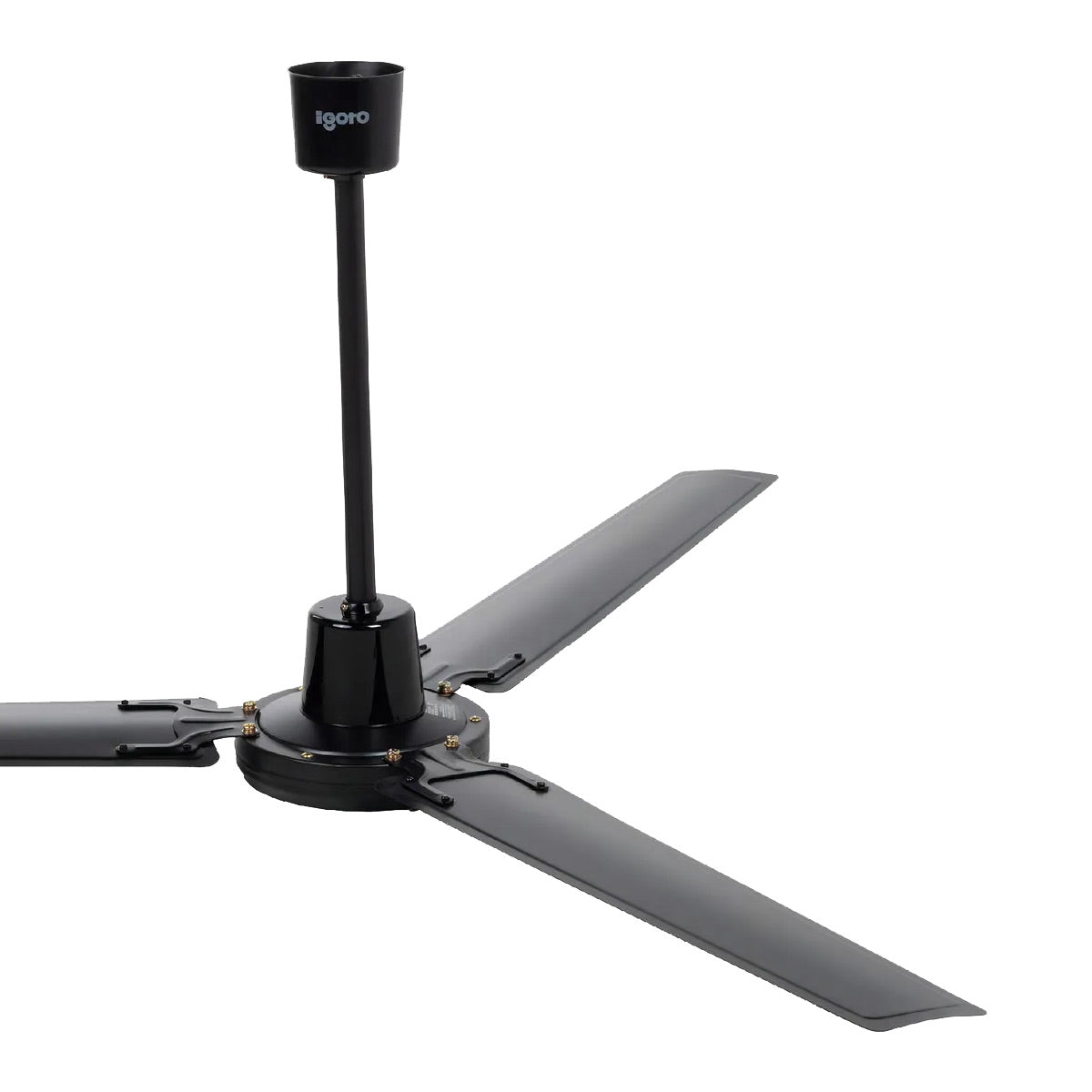 Ventilador De Techo 56 Pulg 70W Industrial Metalico Negro Igoto