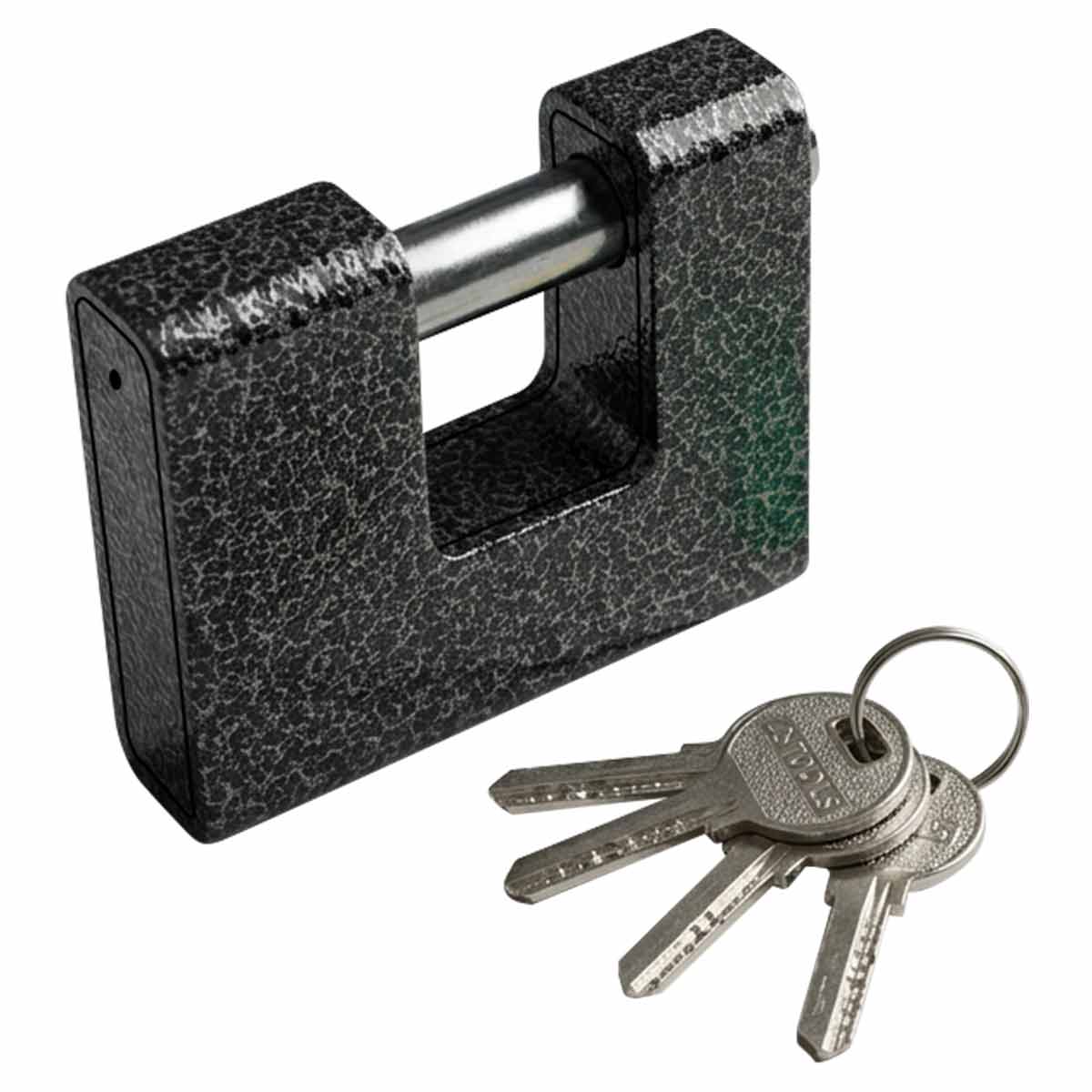 Candado De Hierro Antipalanca 80mm Para Cortina Seguridad