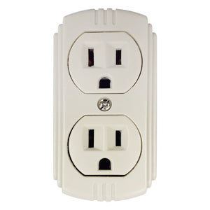 Contacto Duplex de Sobreponer 125V 10A Aterrizado Marfil