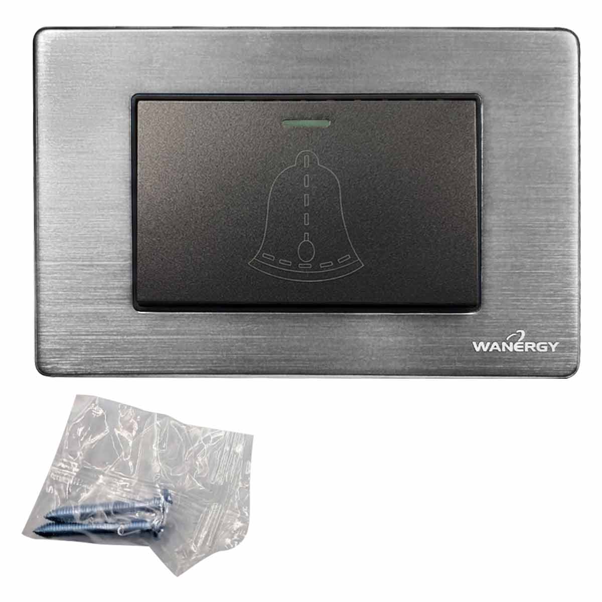 Placa Armada Boton Timbre Acero Inoxidable