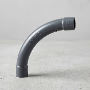 Codo Curvo 90° Gris Pvc Pesado 3/4" Con Cople Argos