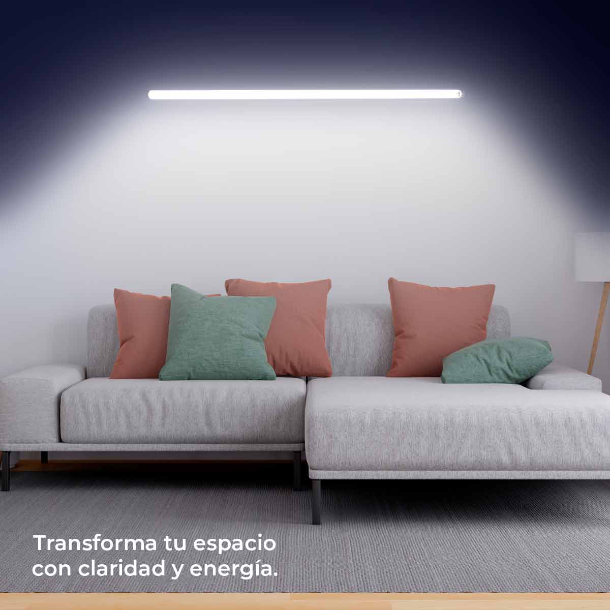 Luminario Lineal Tubo Led Regleta Base 16W 1440lm 115cm