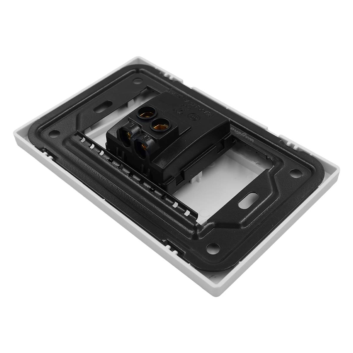 Placa Armada Con 1 Apagador Sencillo De 3 Modulos Blanco WANERGY Ferreabasto