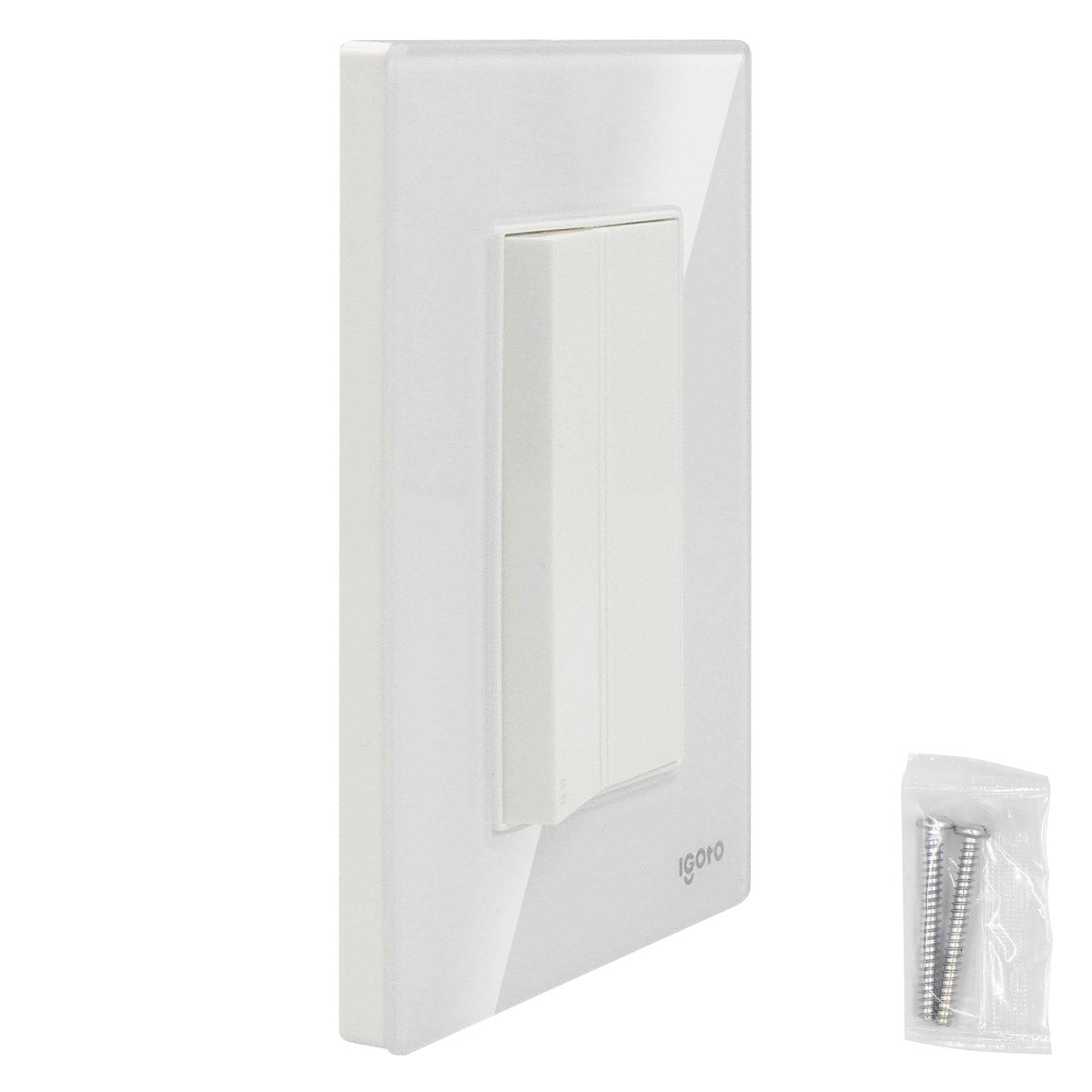 Placa Armada Cristal Con 1 Apagador Escalera De 3 Modulos Blanco Igoto IGOTO Ferreabasto