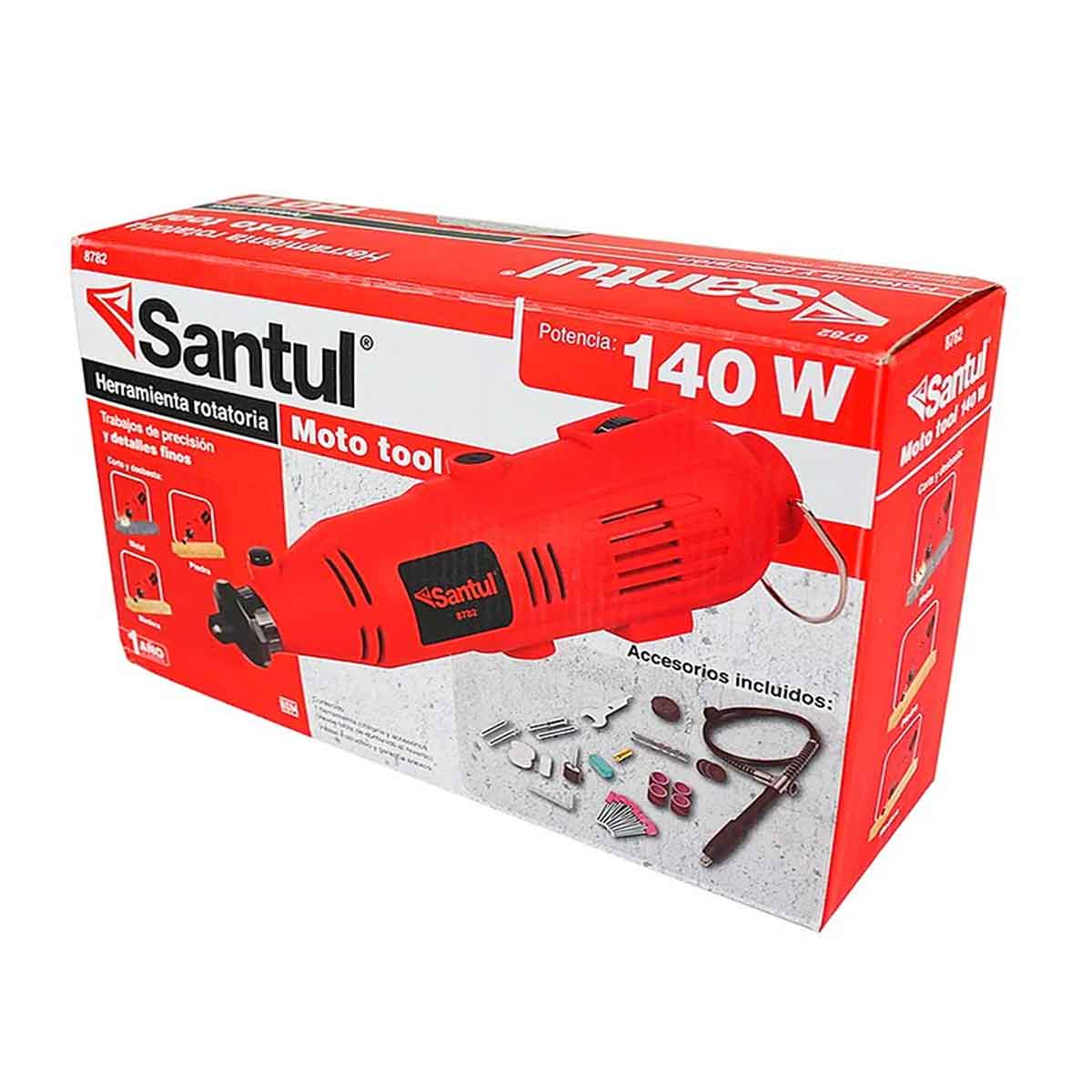 Herramienta Rotativa MotoTool Santul 1/8" 140W Con Accesorios
