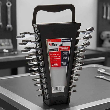 Juego De Llaves Combinadas Milimetricas 11 Pzs 6-16mm Acero