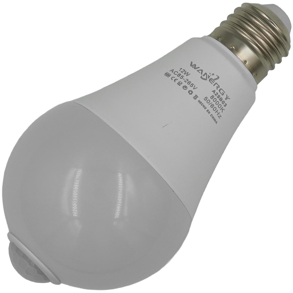 Foco Led Ahorrador Con Sensor De Movimiento 12W Luz Fria