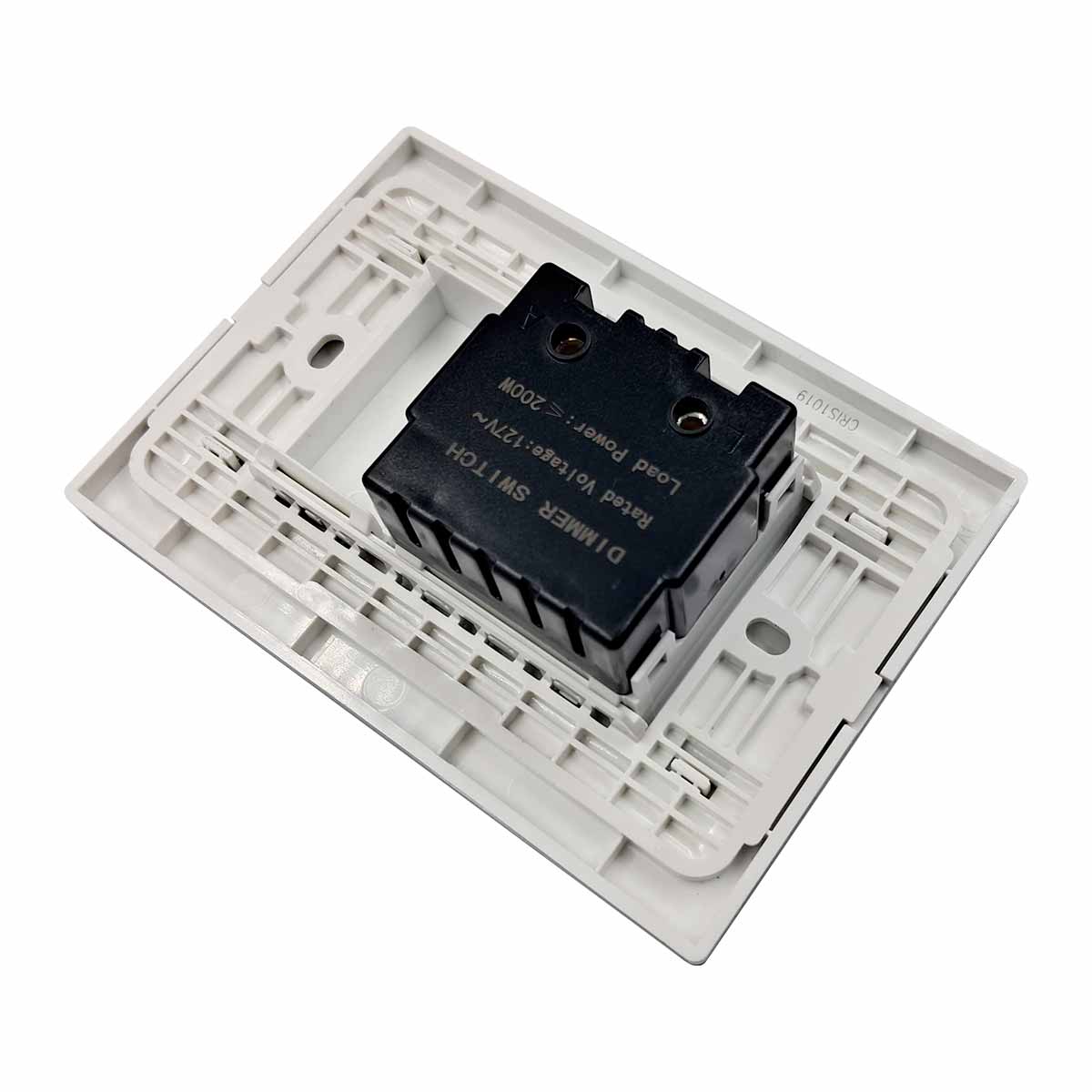 Placa Armada Cristal Con Dimmer Blanco Igoto