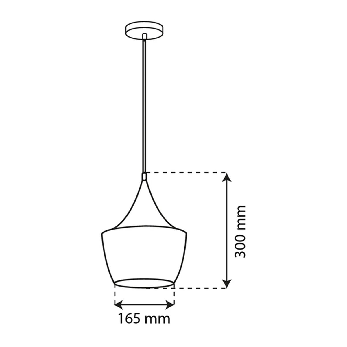 Lampara Luminario Led Colgante Modelo MIA Negro 15W