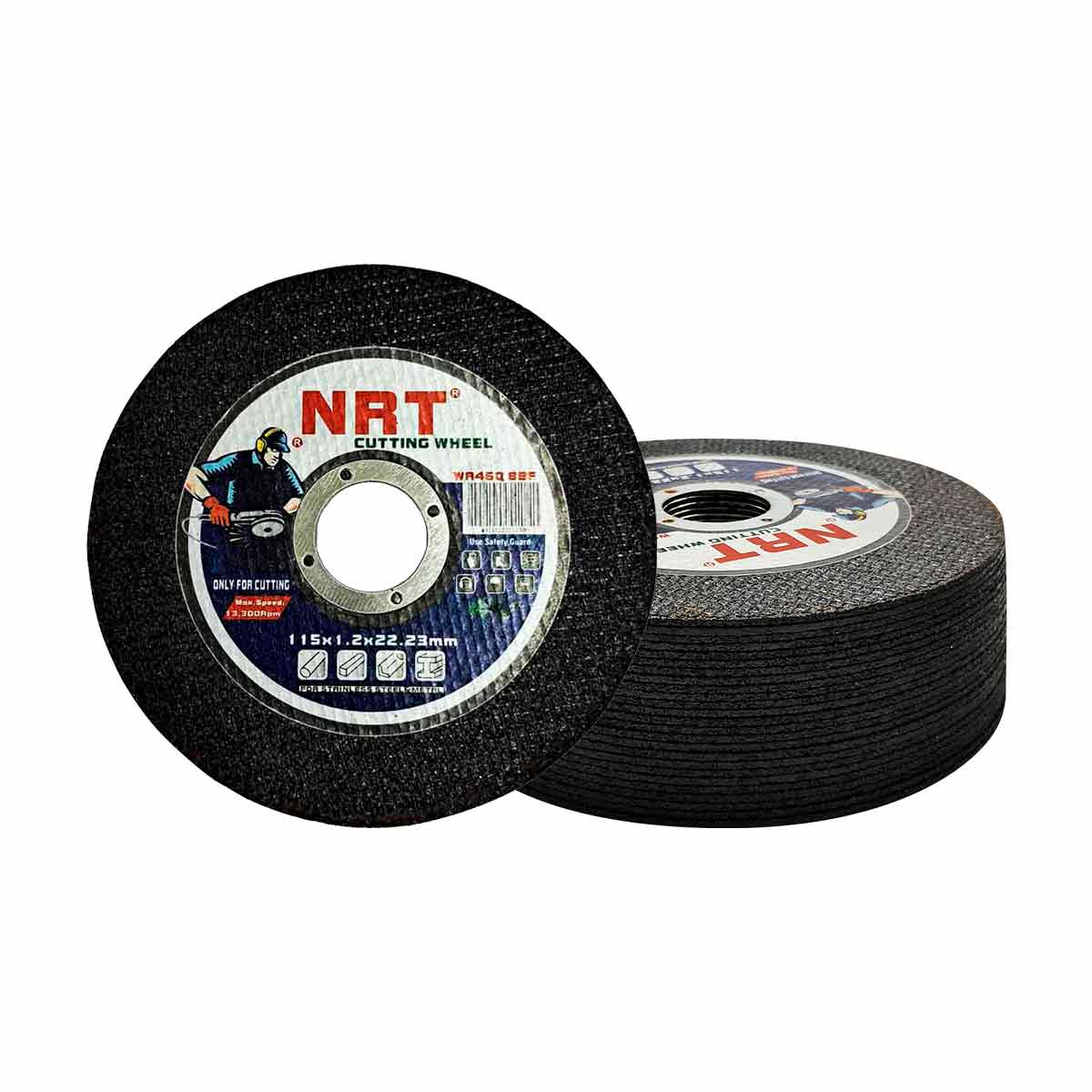 PACK 100 PZS DISCO DE CORTE DE METAL Y ACERO INOXIDABLE 4 1/2” (115MM) X 1.2MM X 7/8” (22MM) NRT
