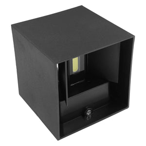 Arbotante Luminario Exterior Led 12W Cuadrado Luz Fria