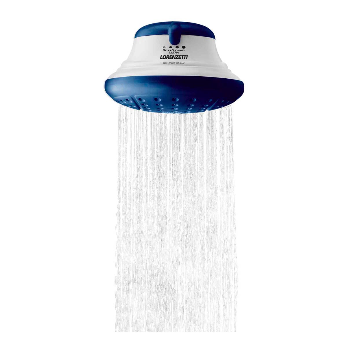 Regadera Electrica Bella Ducha Ultra 4 Temperaturas 127V 4800w Azul Lorenzetti LORENZETTI Ferreabasto