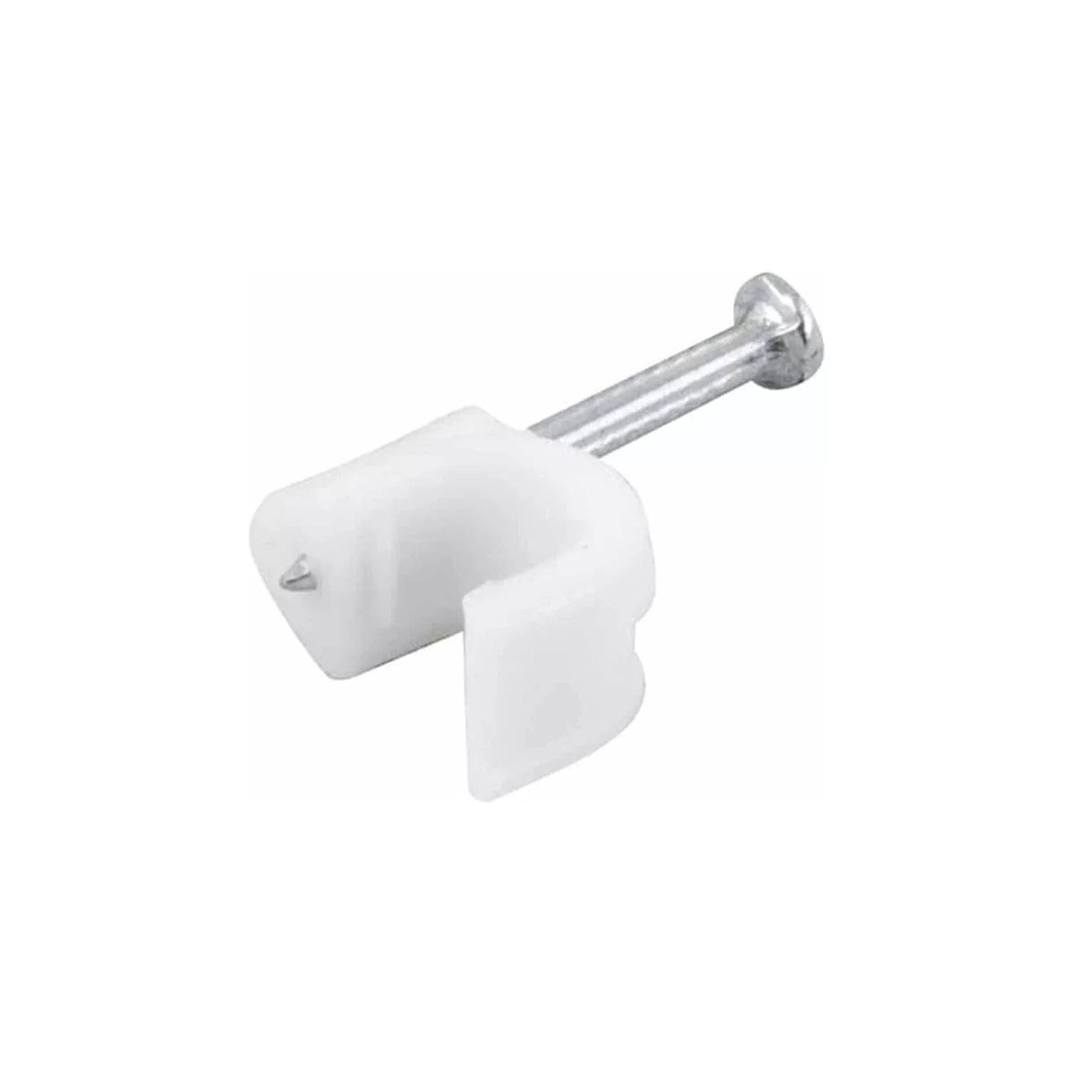 Grapa Para Cable Redondo 16mm Color Blanco 100 Pzs