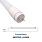 Tubo Led T8 18W Luz De Dia 6500 K Transparente TL0118 Igoto