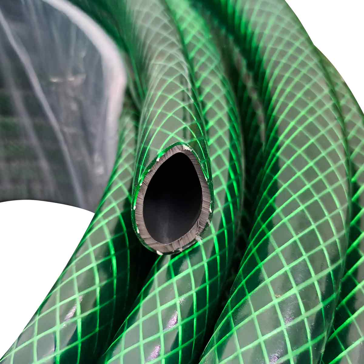 Manguera Reforzada 3 Capas Rollo 50m 3/4 Pulg Verde