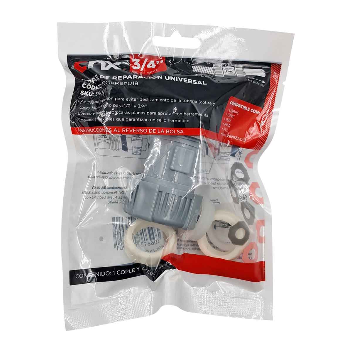 Cople De Reparación Pvc 3/4 Pulg Para Tubería Conexión