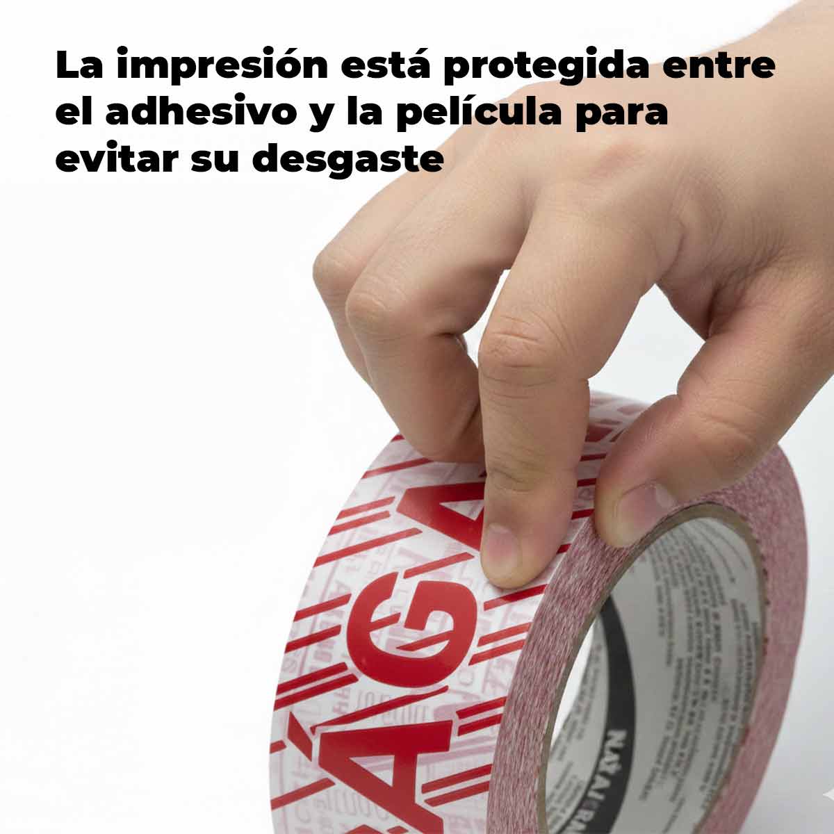 Cinta Empaque Leyenda Frágil Diagonal Letras Rojas 48mm x 150m NAVITEK Ferreabasto