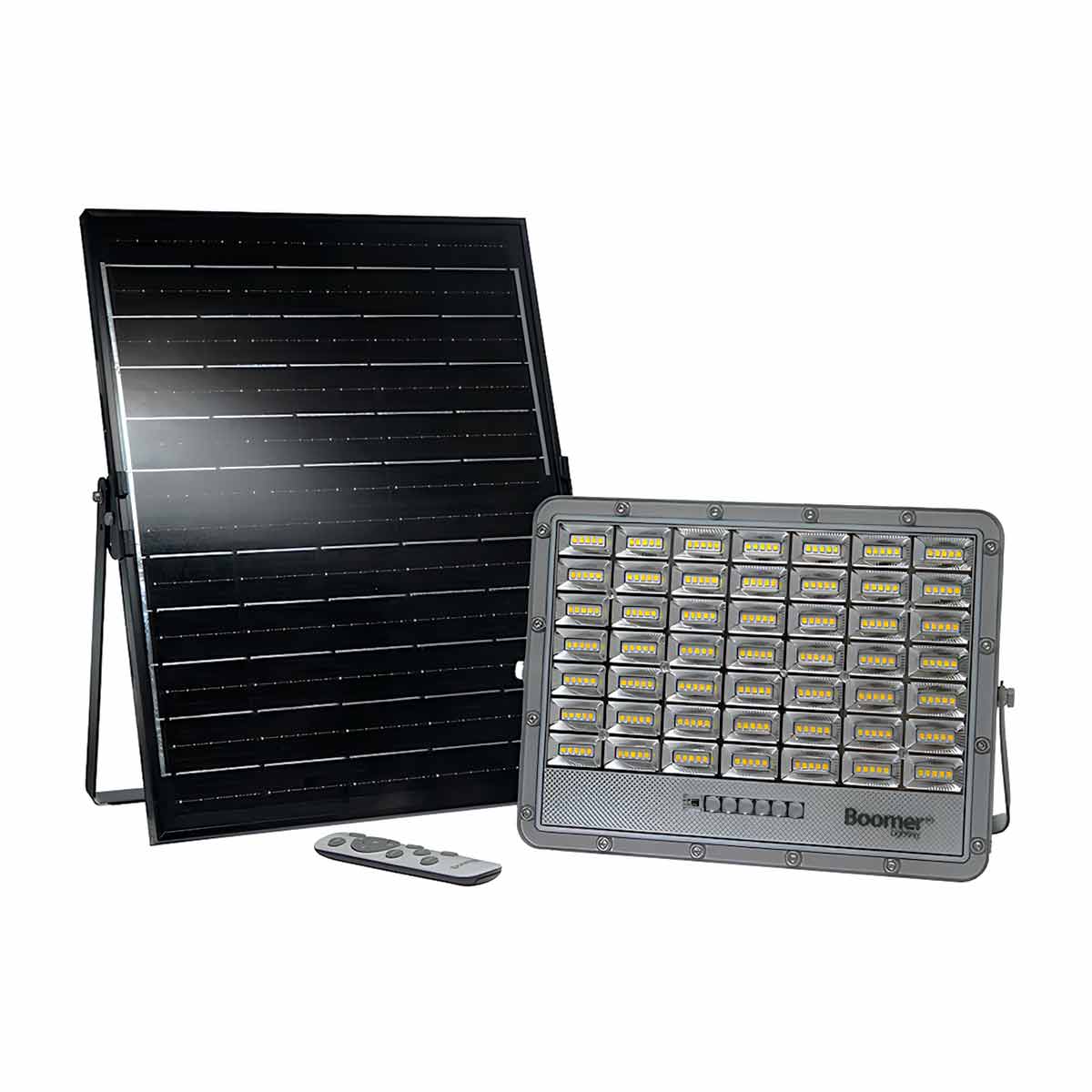Reflector Led Solar Exterior 100W 6500K Luz Fria Negro