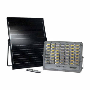 Reflector Led Solar Exterior 100W 6500K Luz Fria Negro