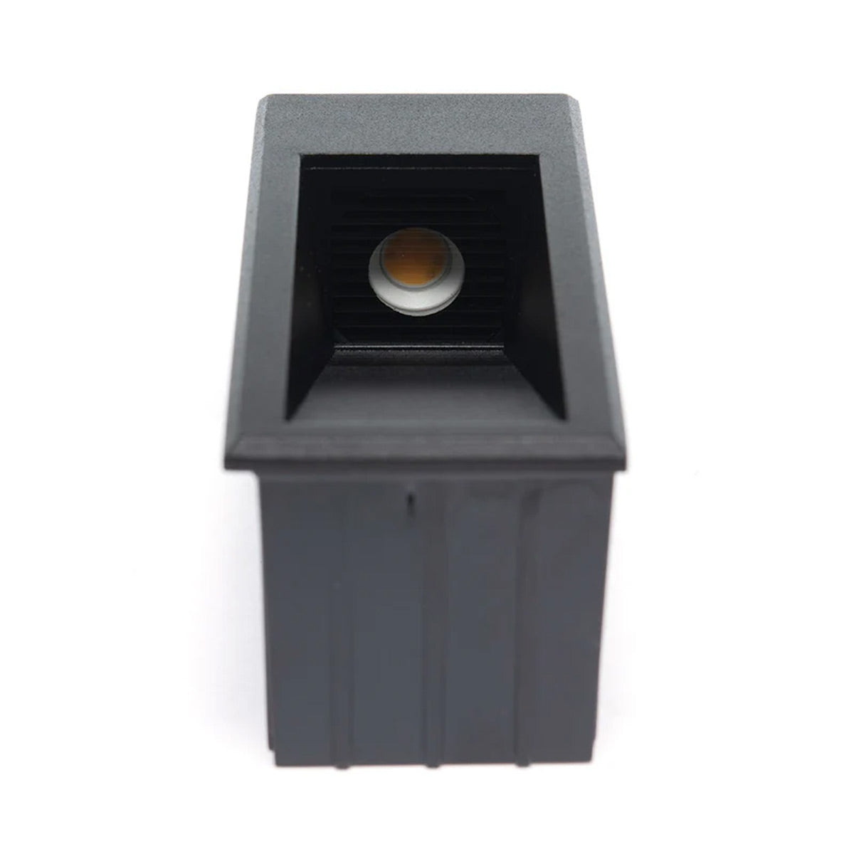 Luminario Led Empotrable Negro Alba RV Exterior 3W Luz Calida